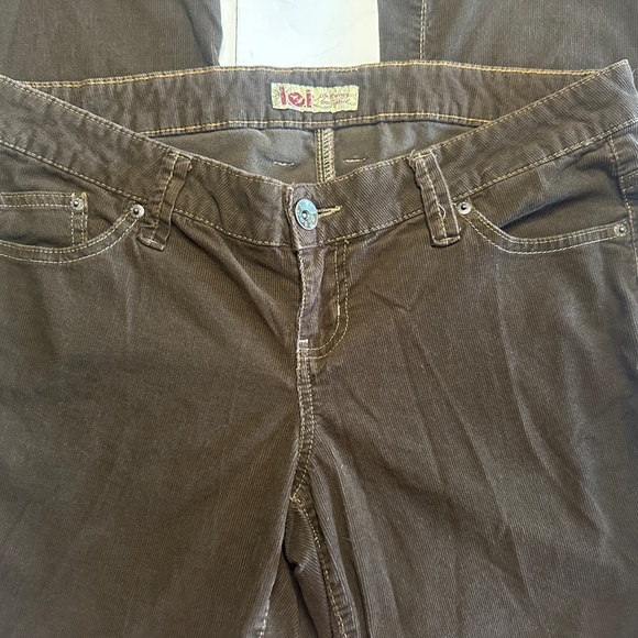 Vintage Y2K Brown corduroy Low Rise Boot Cut Pants Size 14 - Picture 5 of 12